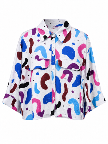 Vivacious Abstract Print Blouse