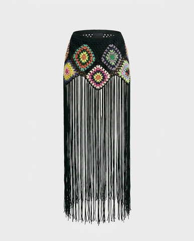 Free Spirit Crochet Fringe Skirt