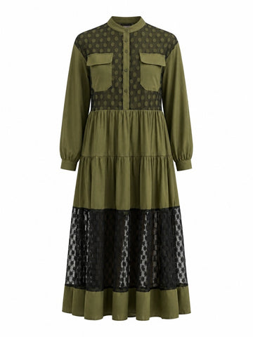 Free Spirit Polka Dot Mesh Maxi Dress