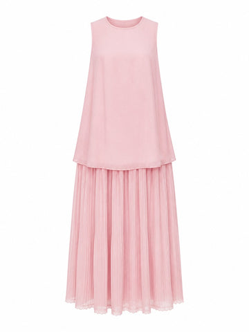 Elegant Pleated Minimalist Two-Piece Set