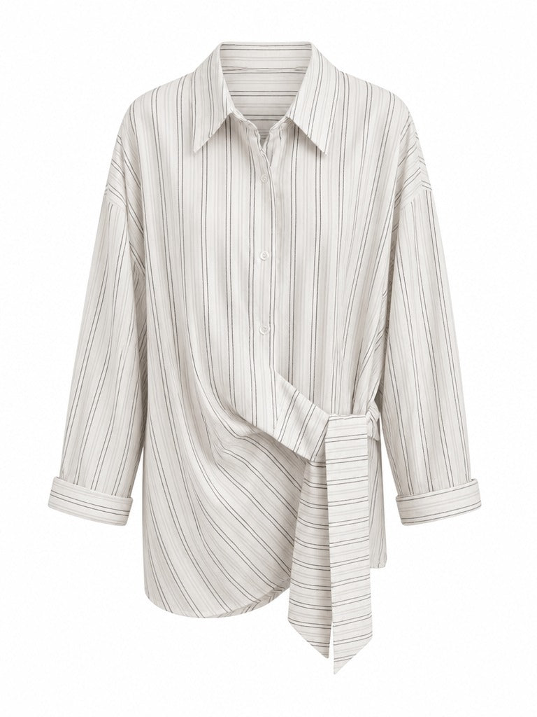 Free Spirit Striped Irregular Blouse
