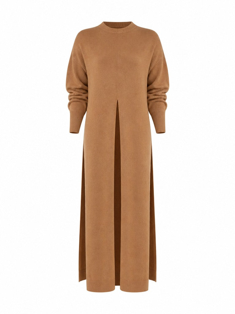 Grounded Split Hem Long Tunic