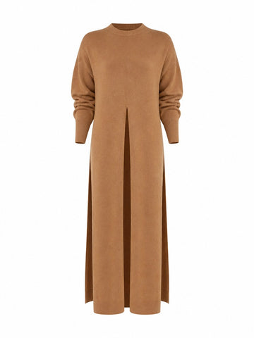 Grounded Split Hem Long Tunic