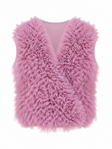 Vibrant Pleated Mesh Tank Top