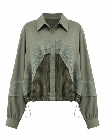 Unique Striped Mesh Blouse
