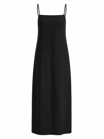 Grounded Linen Sleeveless Maxi Dress
