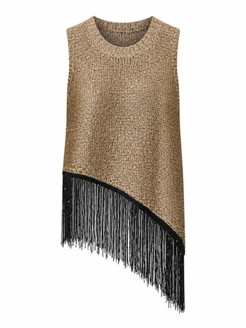 Radiant Sequin Tassel Vest