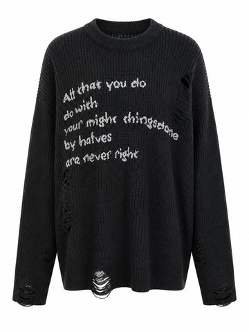 Unstoppable Ripped Knit Pullover