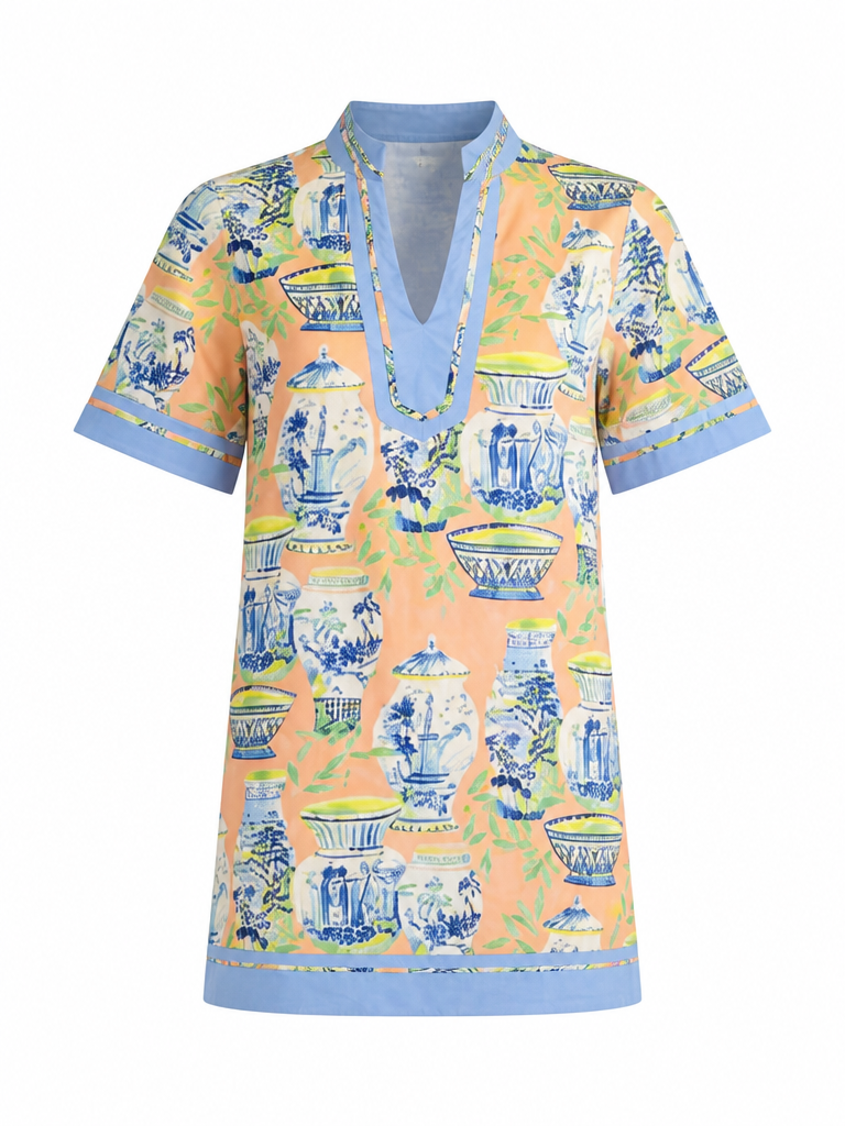Vibrant Abstract Print Mini Dress