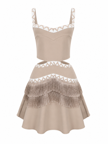 Daring Tassel Bandage Mini Dress
