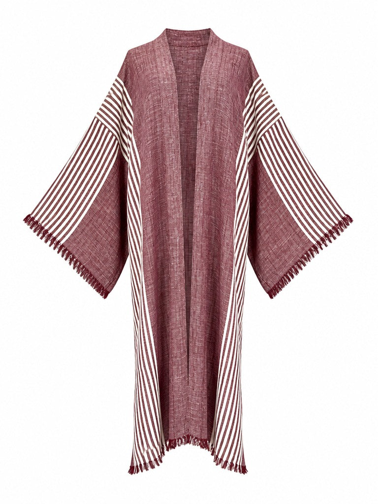 Wanderlust Striped Boho Kimono