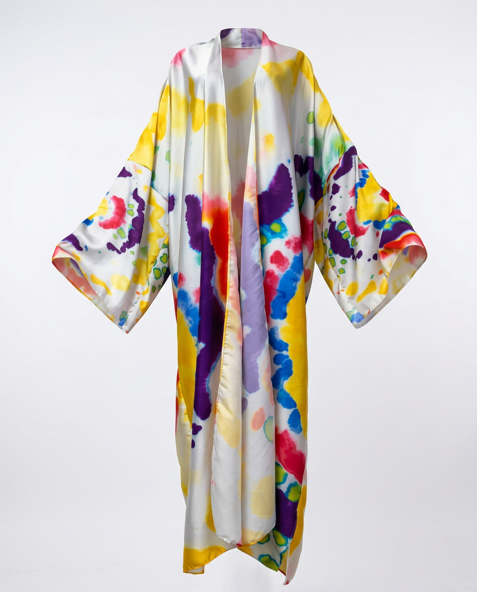 Vibrant Tie-Dye Bohemian Kimono