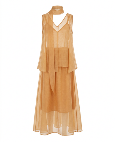 Liberated Sheer V-Neck Two-Piece Set