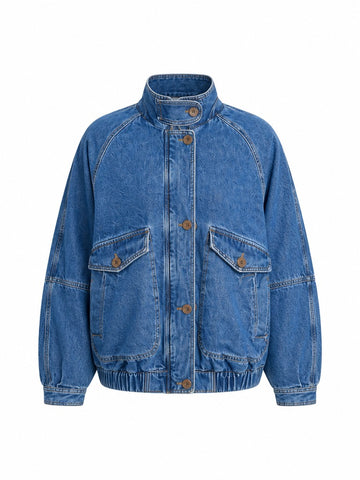 Fearless Vintage Denim Bomber Jacket