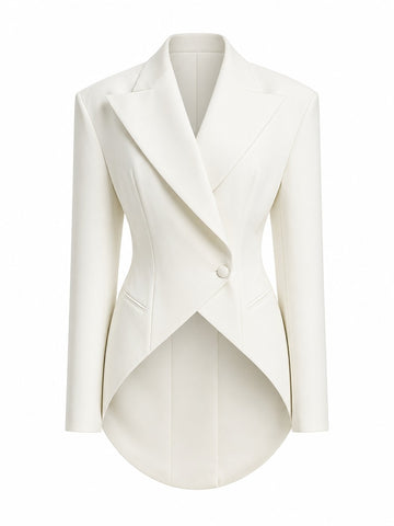Confident Irregular Hem Blazer