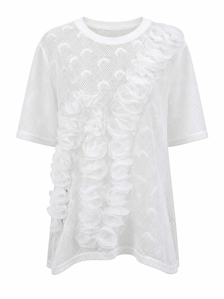 Audacious Flower Mesh T-Shirt