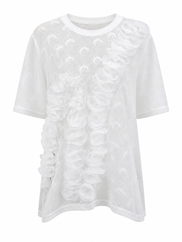 Audacious Flower Mesh T-Shirt