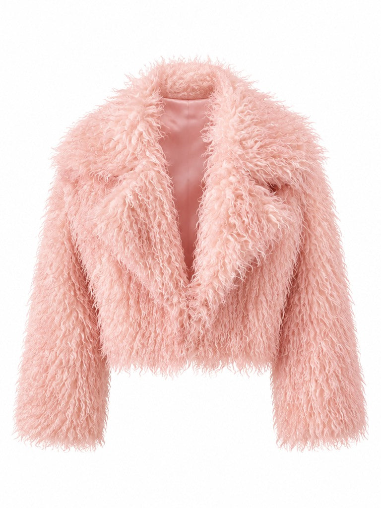 Radiant Pink Faux Fur Jacket