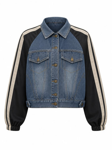 Confident Denim Patchwork Jacket