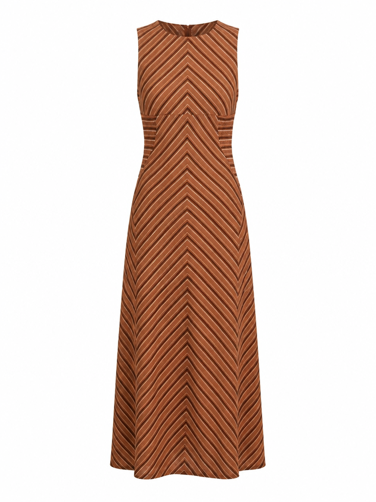 Worthy Striped Backless Maxi Dress