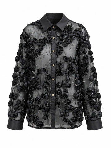 Ethereal Floral Embroidered Blouse