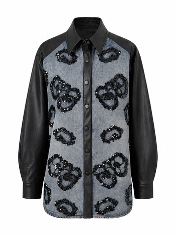 Audacious Spliced Denim Jacket