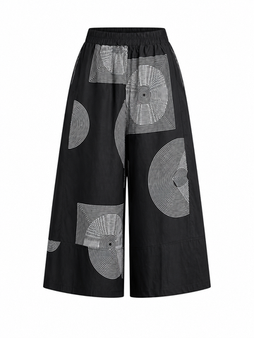 Unique Printed Wide Leg Pants