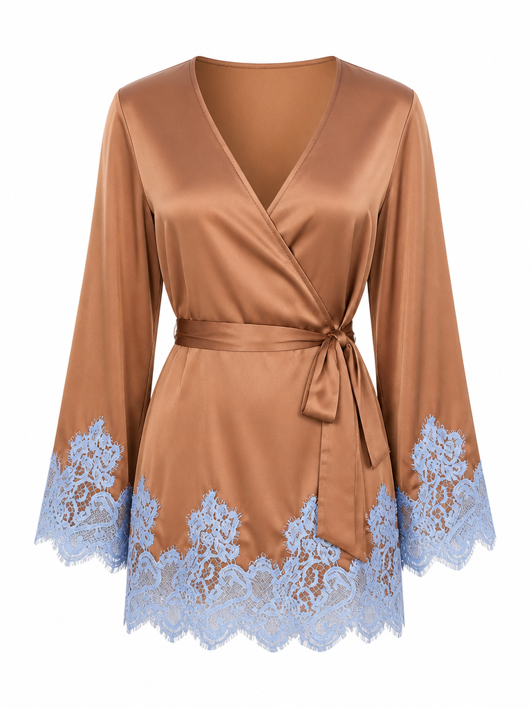 Radiant Lace Satin Mini Dress