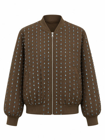 Radiant Sequin Bomber Jacket