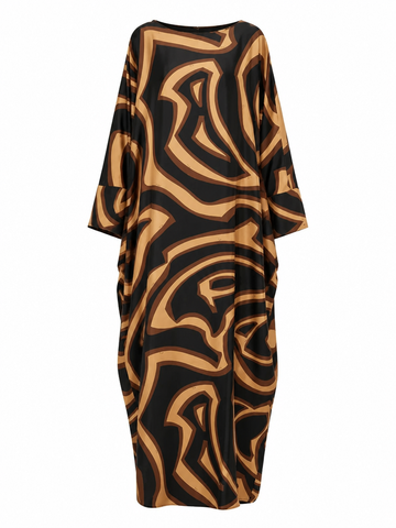 Limitless Geometric Satin Kaftan