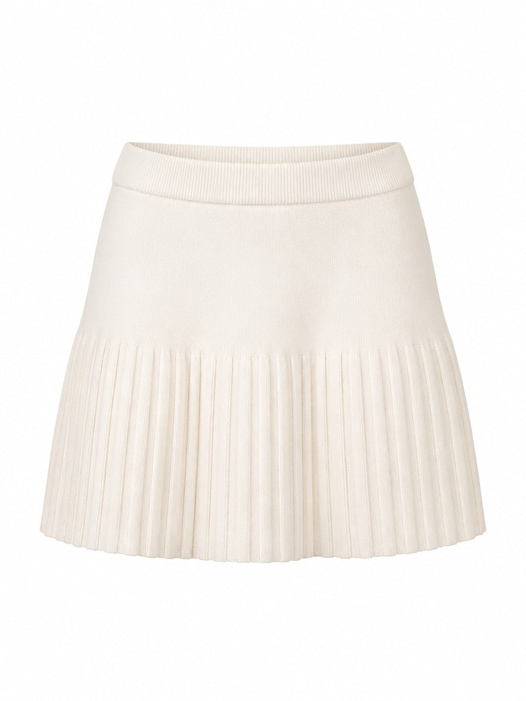 Magnetic Knitted Pleated Mini Skirt