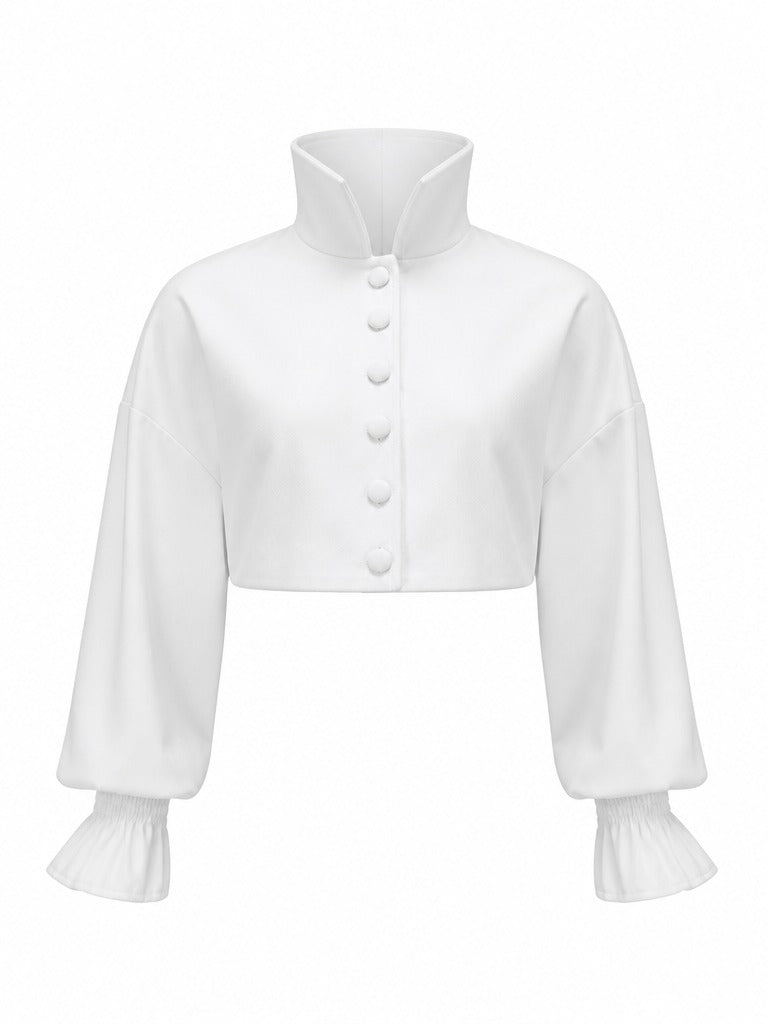 Radiant Ruffled Cropped Jacket
