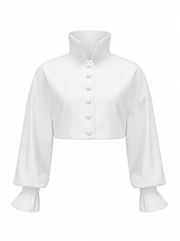 Radiant Ruffled Cropped Jacket