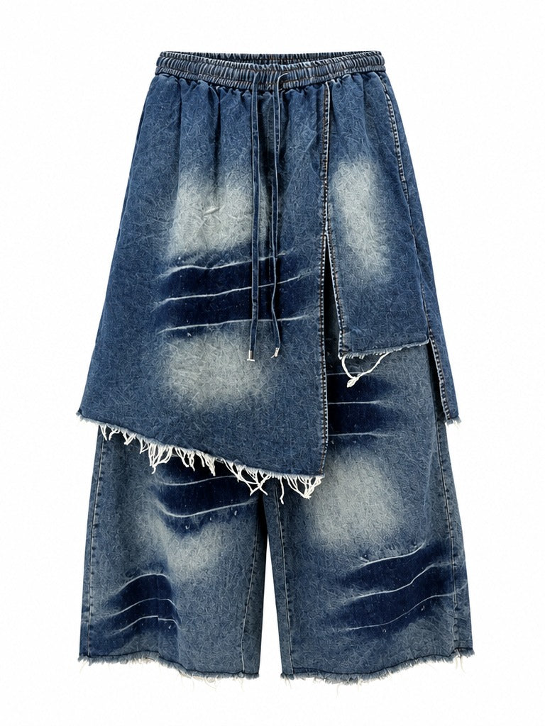 Unique Distressed Harem Denim Pants