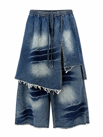 Unique Distressed Harem Denim Pants