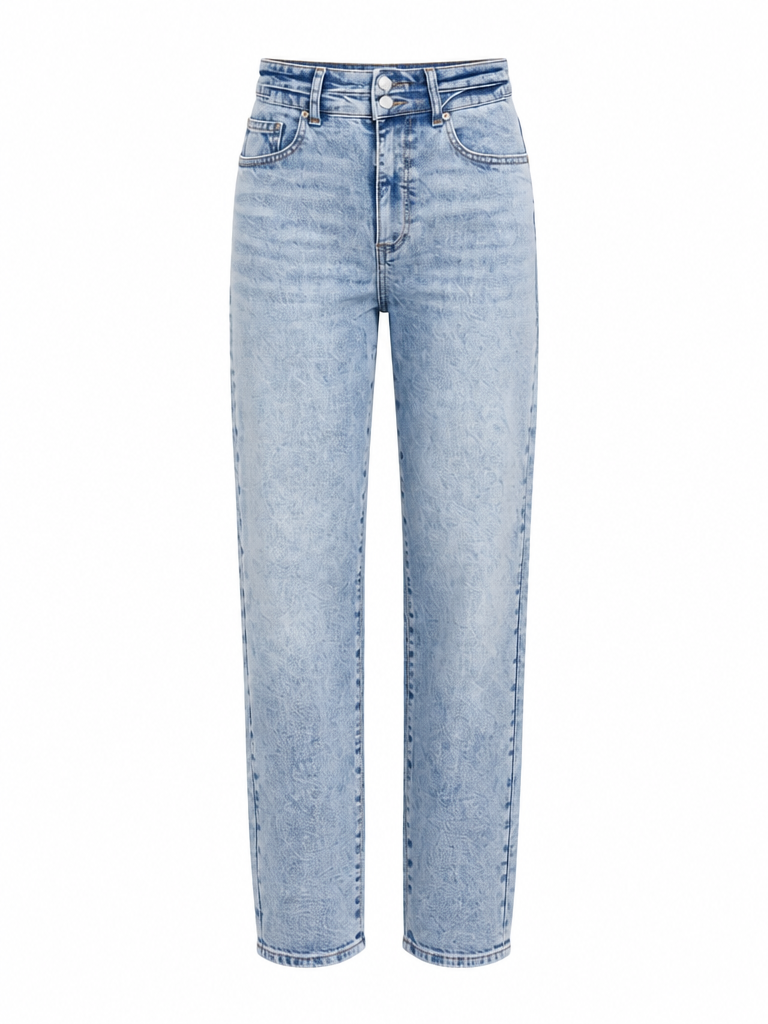 Confident High-Waist Arc Leg Jeans