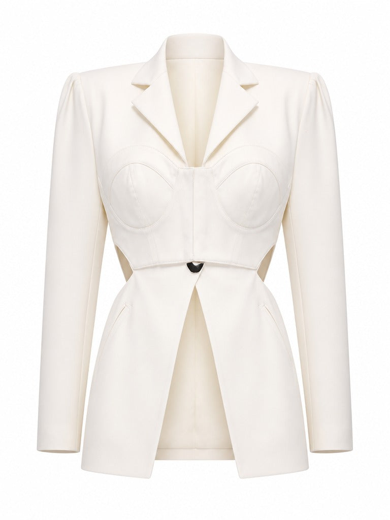 Audacious Cutout Long Blazer