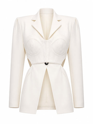 Audacious Cutout Long Blazer