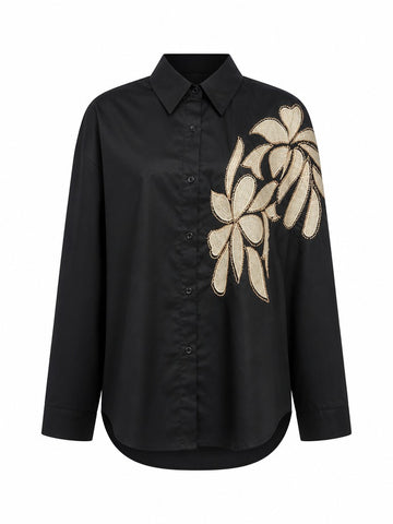 Worthy Embroidered Floral Loose Blouse