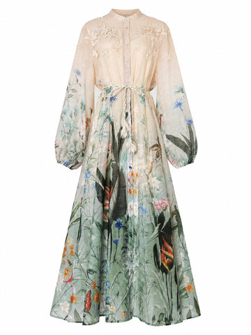 Wanderlust Floral Applique Maxi Dress