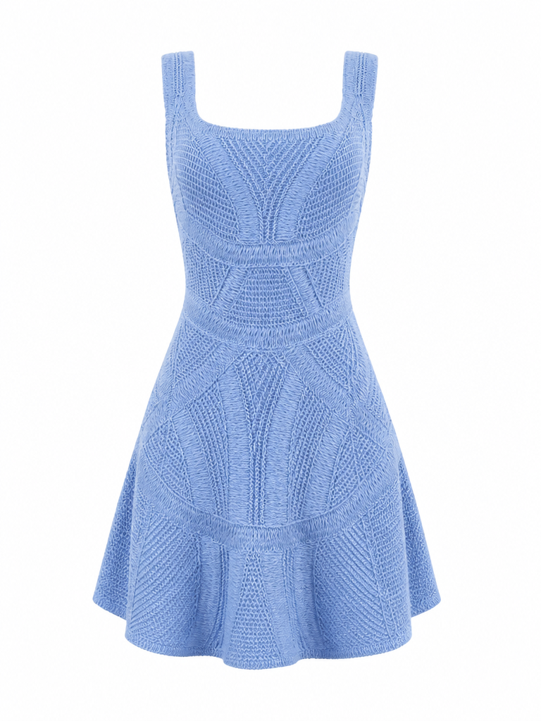 Free Spirit Crochet Knit Mini Dress