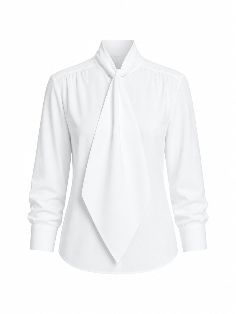 Elegant Statement Tie Blouse