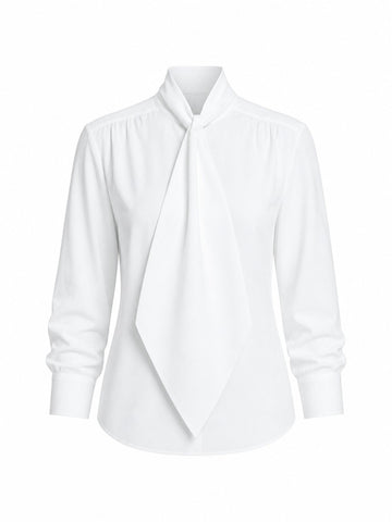 Elegant Statement Tie Blouse