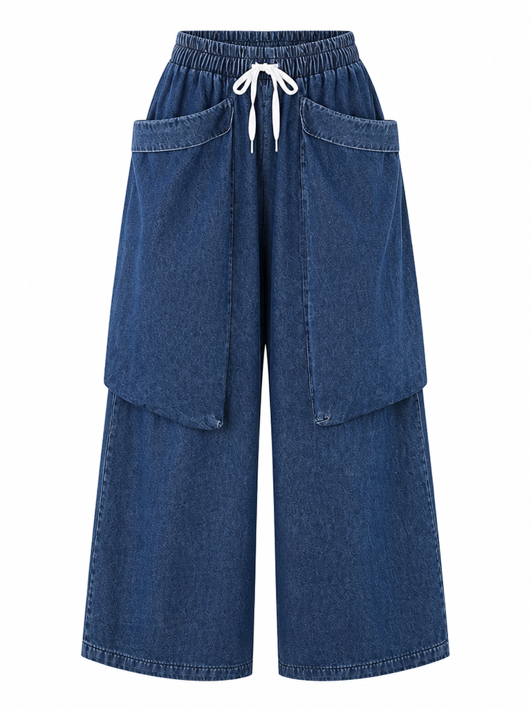 Grounded Wide Leg Denim Jeans