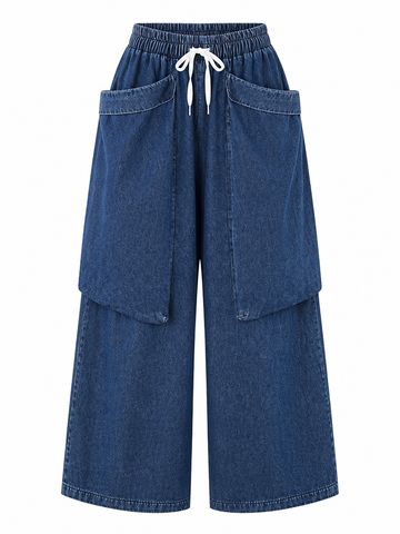 Grounded Wide Leg Denim Jeans