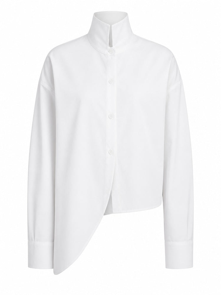 Confident Asymmetrical Cotton Blouse