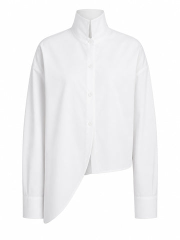 Confident Asymmetrical Cotton Blouse