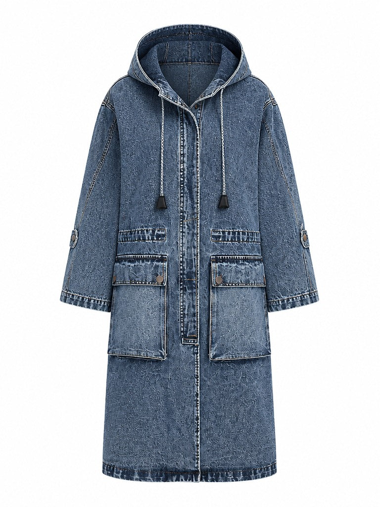 Unstoppable Oversized Hooded Denim Jacket