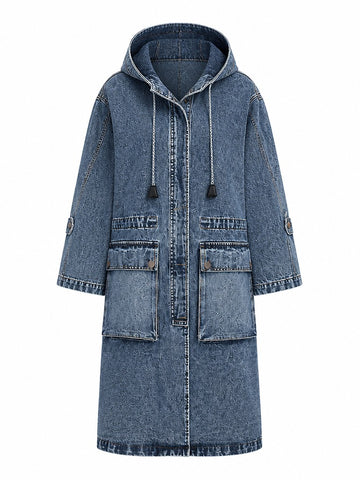 Unstoppable Oversized Hooded Denim Jacket