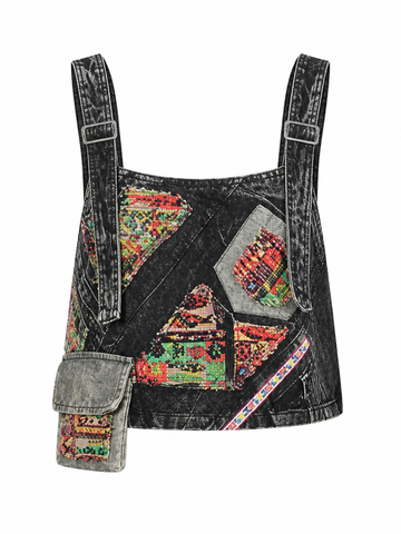 Unstoppable Patchwork Denim Bloomer Set